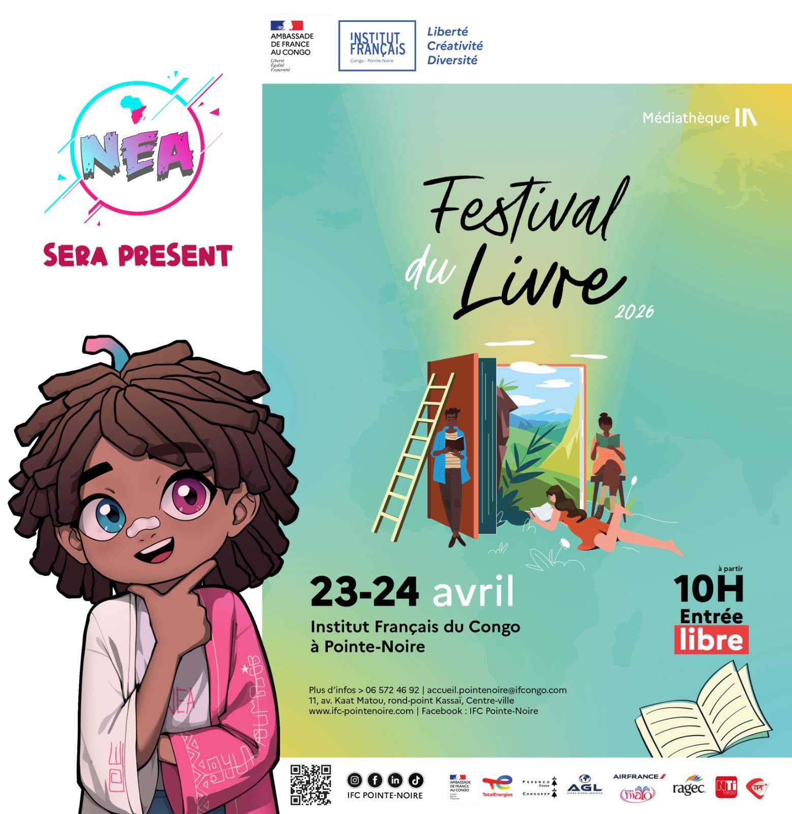 You are currently viewing Exposition pour la journée du livre à l’Institut Français de Pointe-Noire, au Congo brazzaville